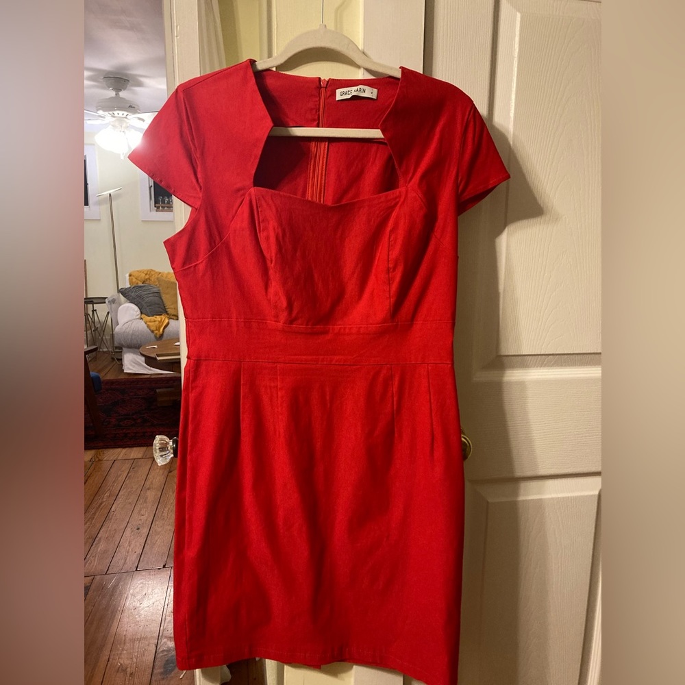 GRACE KARIN Red Cocktail Dress! Size XL